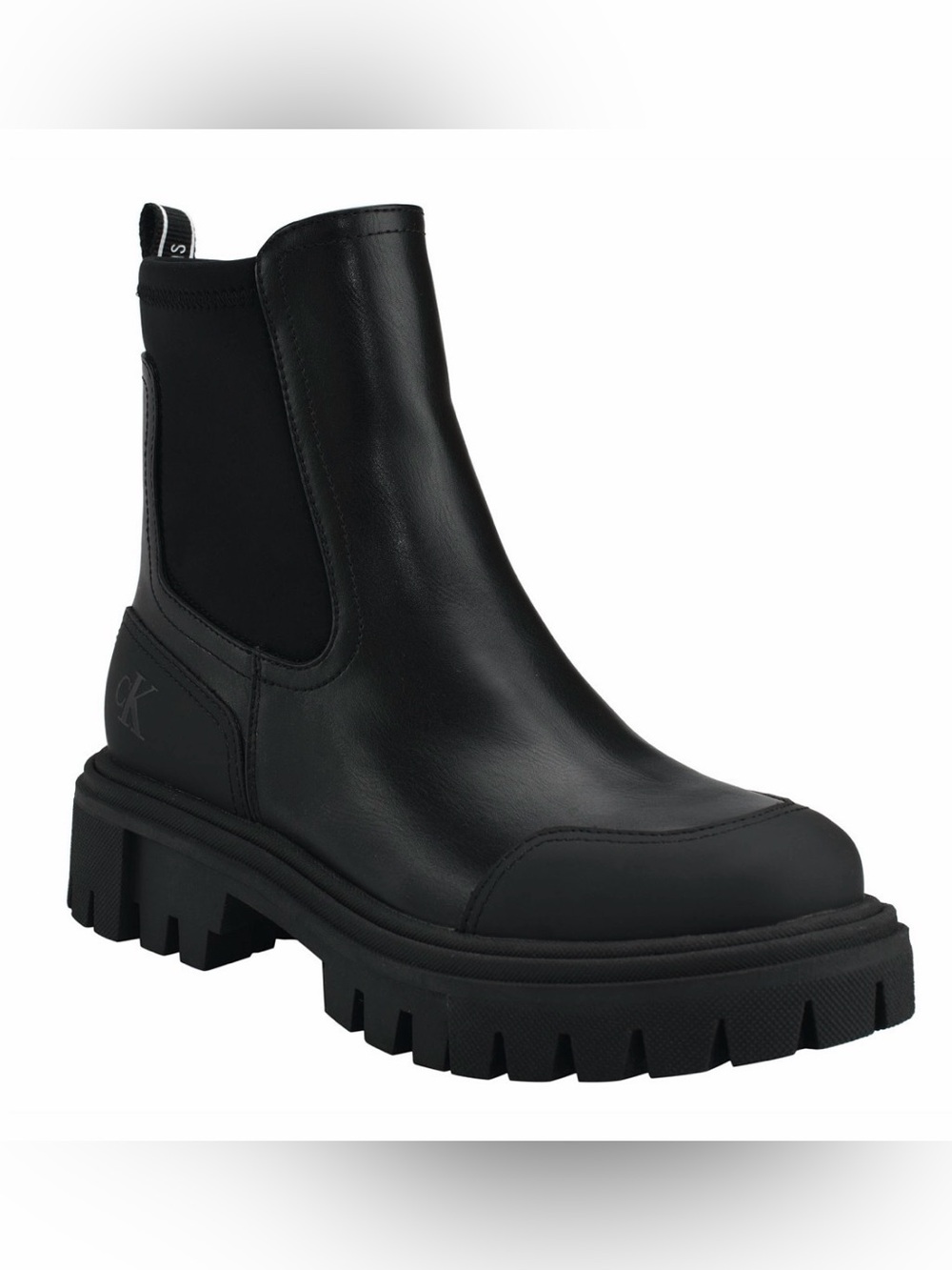 Calvin Klein Women's Remola Lug Sole Chelsea Boot // Black Leather // size 8.5